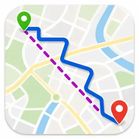 Distance Calculator on Map screenshot