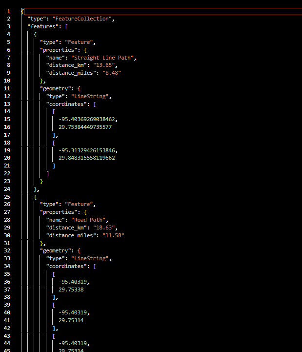 Sample GeoJSON Output