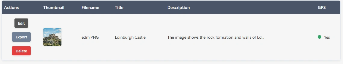 Save Image EXIF data