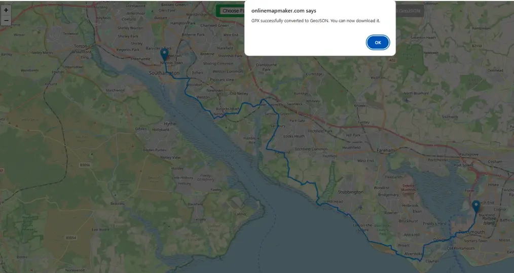 Click Download GeoJSON