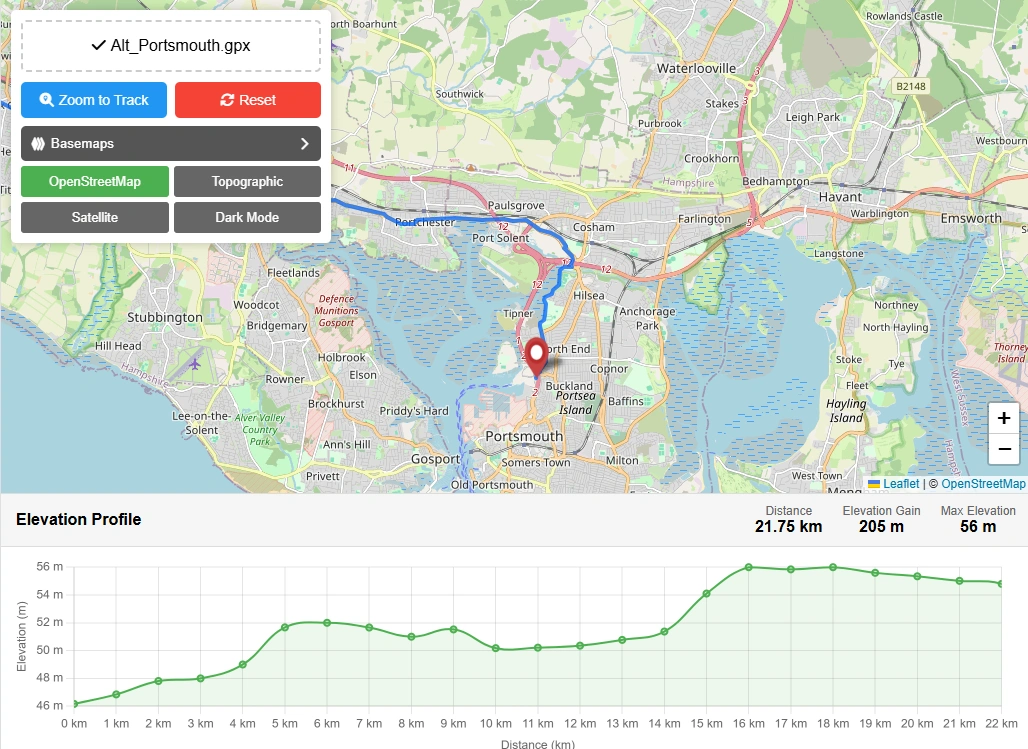 Read the elevation profile