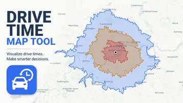 Isochrone Map — Travel Time & Drive Time Map screenshot