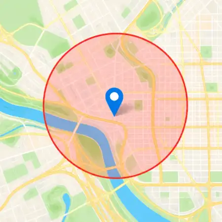 Radius Map — Draw Circle screenshot