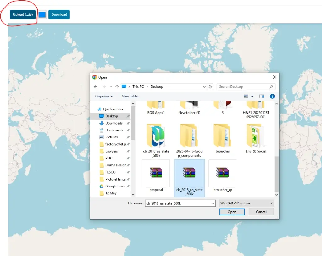 Explore features on the map