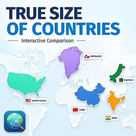 True Size of Countries screenshot